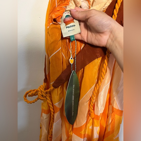 NWT FARM Rio Orange Star Maxi Dress - Picture 8 of 9